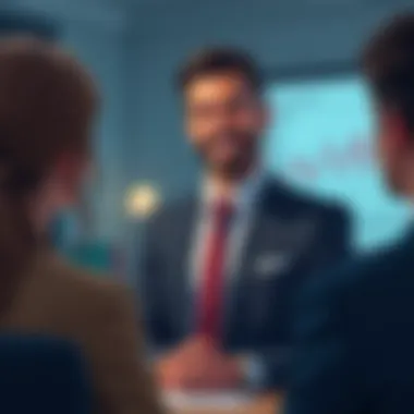 Showcasing Your Strengths A confident candidate presenting their skills during an interview