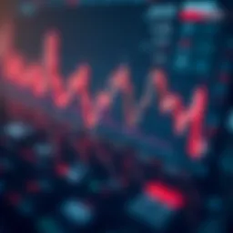 Graph illustrating stock market trends