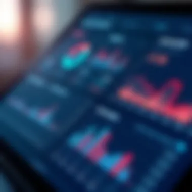 User-friendly financial dashboard Dashboard interface displaying financial data