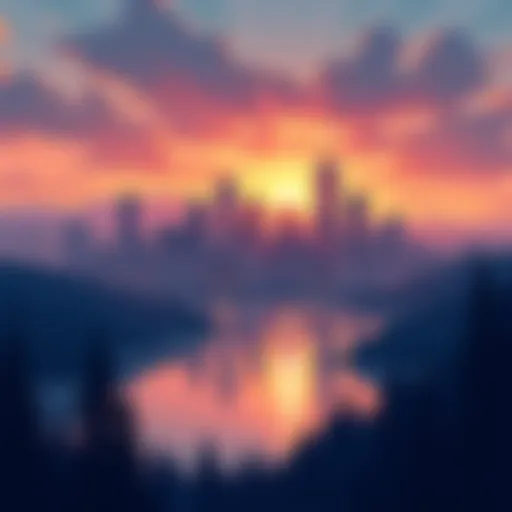 A serene view of Portland's skyline during sunset, symbolizing financial growth.